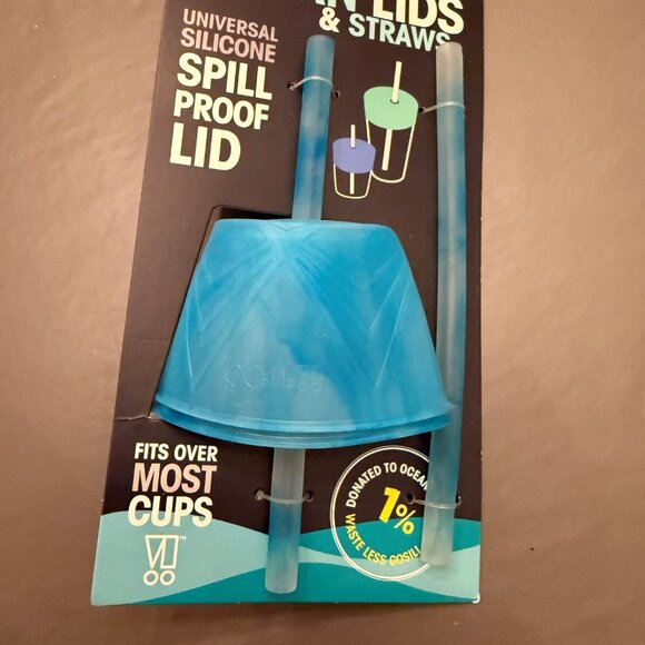 goSili reusable silicone Ocean Cups, straws and Ocean lids and straws bundle - Picture 8 of 15